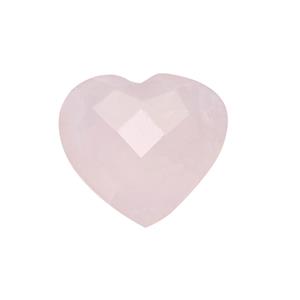 6cts Rose Quartz Heart Faceted Approx 15mm