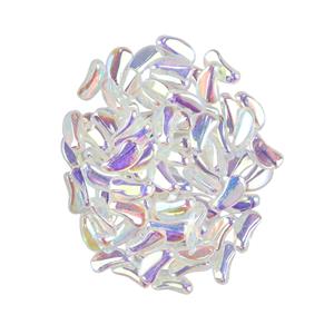 Flint Pendant Beads - Crystal Full AB, 4x8mm (100pcs)