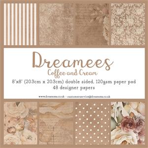 Coffee and Cream 8x8 Paper Pad 48 8x8 Sheets, 120gsm uncoated paperstock