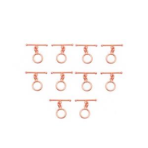 Rose Gold Plated Base Metal Toggle Clasp, 10mmx21mm (10pcs/pack)