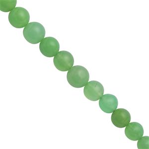220cts Chrysoprase Smooth Round Approx 4 to 6mm, 100cm Strand