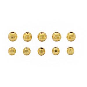 Gold Plated 925 Sterling Silver Satellite Spacer Beads, Approx 4mm & 5mm 10pcs
