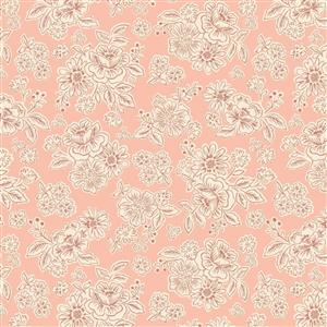 Lewis & Irene Hannah's Flowers Multi Pink Fabric 0.5m