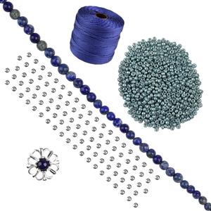 Lapis Lazuli Cabochon 925 Sterling Silver Macrame Project With Downloadable Instructions By Rachel Smith