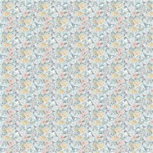 Poppie Cotton Songbird Serenade Blue Serenade Fabric 0.5m