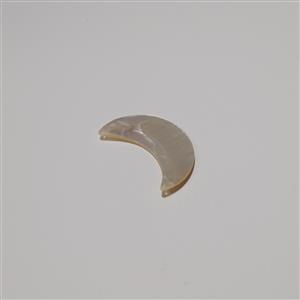 White Mother of Pearl Crescent Connector Approx 24x60mm