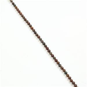 90cts Chinese Jasper Plain Rounds Approrx 6mm, 38cm Strand