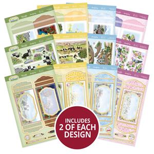 Springtime Diorama Concept Card Kit - Makes 16 Cards (8 designs, 2 of each)