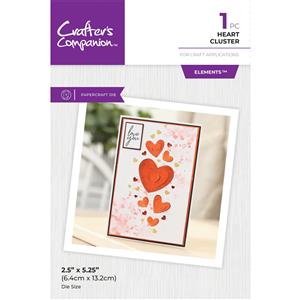 Crafters Companion Metal Dies Elements - Heart Cluster