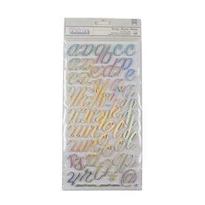 American Crafts Thickers Glitter Letter Sticker Sheets - Silver