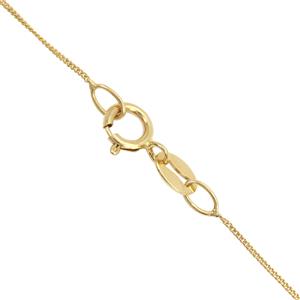 9ct Gold Diamond Cut Curb Chain, 18 Inch