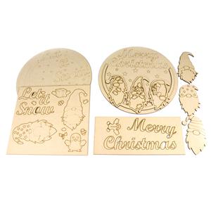 MDF Gnome Plaques, set of 2 multi layered gnome plaques, approx 300mm x 300mm