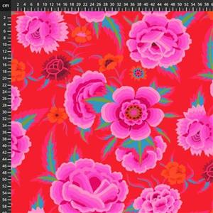 Kaffe Fassett Collective Embroidered Shawl Pink Fabric 0.5m