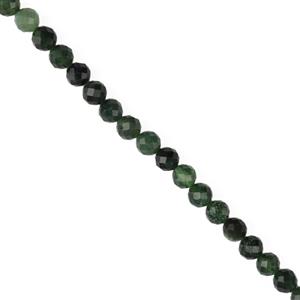 250cts Canadian Serpentine Faceted Rounds Approx 6mm 1 metre Strand