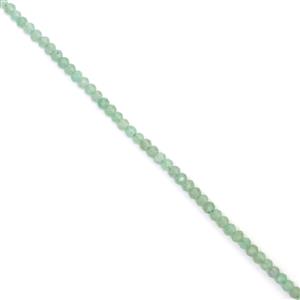 20cts Green Aventurine Faceted Rondelles Approx 3x2mm, 38cm