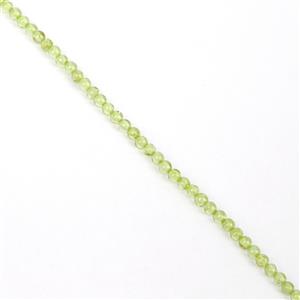 15cts Red Dragon Peridot Plain Rounds Approx 2mm, 38cm Strand