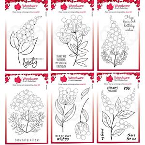 Woodware Clear Stamps - Bubble Blooms Collection