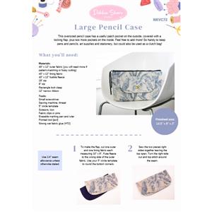 Debbie Shore Large Pencil Case Instructions