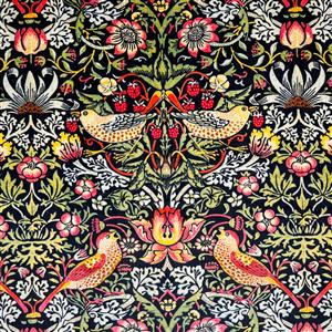 Strawberry Thief Ebony Velvet Fabric 0.5m