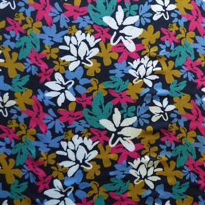 Viscose Challis Lawn Flower Works Fabric 0.5m