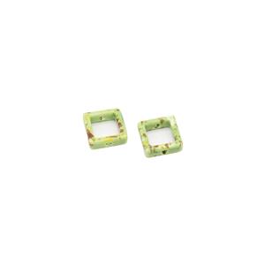Lime Porcelain Bead, Open Square Approx 16mm (2pcs/pack)