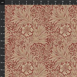 William Morris Marigold Red Fabric 0.5m