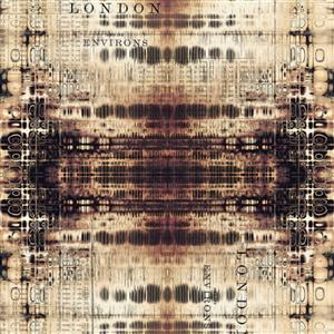 Tim Holtz Eclectic Elements Abandoned London Gridlock Neutral Fabric 0.5m