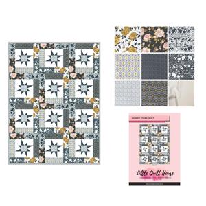 Moda Midnight In The Garden Wonky Stars Quilt Kit: Instructions, FQ Pack (8pcs) & Fabric (1m)