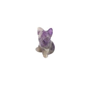 60cts Amethyst Fancy Carved Dog Approx 20x30mm Loose Gemstone Display (1pcs) 