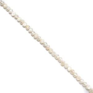 White Freshwater Cultured Rosebud Pearls Approx 8-9mm, 38cm Strand