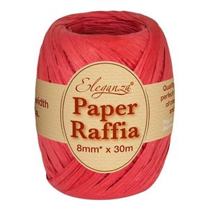 Paper Raffia No.16 Red - 8mm x 30m