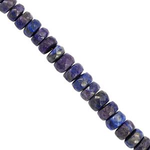 80cts Lapis Lazuli Faceted Rondelle Graduation Gemstone Approx 5x2 to 8x5mm, 19cm Strand 