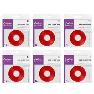 Crafter's Companion Red Liner Tape Collection - 12mm, 6mm & 3mm - 60m in Total