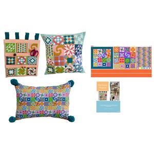 Delphine Brooks' Brights Patchwork Projects Kit: Instructions & Fabric Panel (140cm x 74cm)