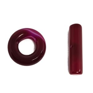 15cts Fuchsia Stripe Agate Toggle Clasp, Approx. 15mm & 20mm