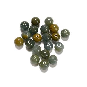 50cts  Type A Olmec Jadeite Rounds Approx 6mm, 20pcs