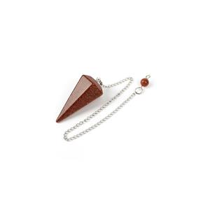 Gold Goldstone Pendulum Approx 20x37mm