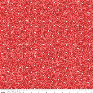 Riley Blake You & Me Collection Dots Red Fabric 0.5m 
