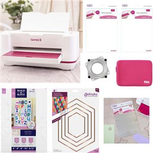 Leann's Gemini II Die Cutting and Embossing Machine with Accessories and FREE Die, Build-A-Block and Turn Table
