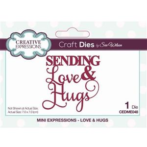 Creative Expressions Sue Wilson Mini Expressions Love & Hugs Craft Die