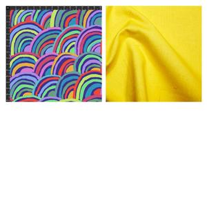Under £10! Kaffe Fassett Collective Rainbows Blue & Sunshine Fabric Bundle (1m)