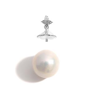 925 Sterling Silver Drop Pendant With Topaz Approx 12x8mm & Freshwater Cultured Pearls Round Approx 9.5-10mm
