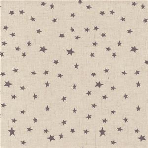 Shabby Chic Dark Stars Light Cotton Linen Fabric 0.5m