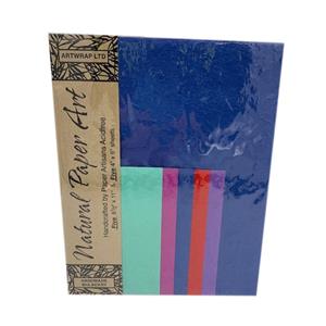 A4 + A6 Mix of Assorted Colour Mulberry Paper Mix - 10 Sheet Pack
