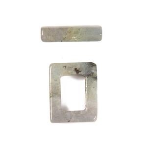 30cts Labradorite Rectangle & Bar Clasp, Approx. 20x25mm & 6x25mm