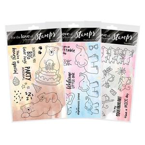For the Love of Stamps - Cute & Cuddly Multibuy	Contains  all 3 A6 Stamp Sets