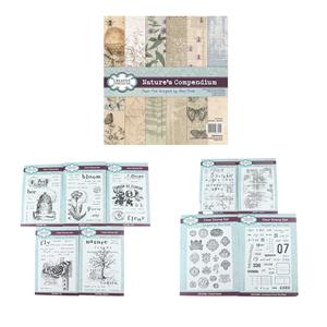  I Want it All Bundle - Creative Expressions Sam Poole Nature's Compendium Collection, 7 Clear stamp sets, 2 rubber stamps and an 8 in x 8 in Paper Pa