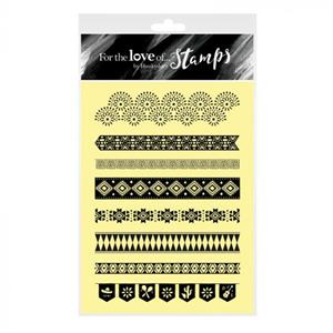 For the Love of Stamps - Fiesta Strips A6 Background Stamp Set