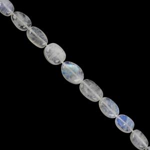 50cts Rainbow Moonstone Smooth Oval 7x5 to 12.50x8mm, 20cm Strand 