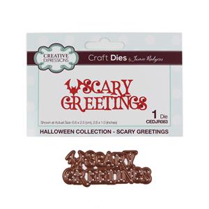 NEW Creative Expressions Jamie Rodgers Halloween Scary Greetings Craft Die